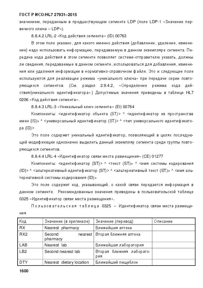 ГОСТ Р ИСО/HL 7 27931-2015, страница 1607